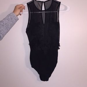 Floral lace bodysuit